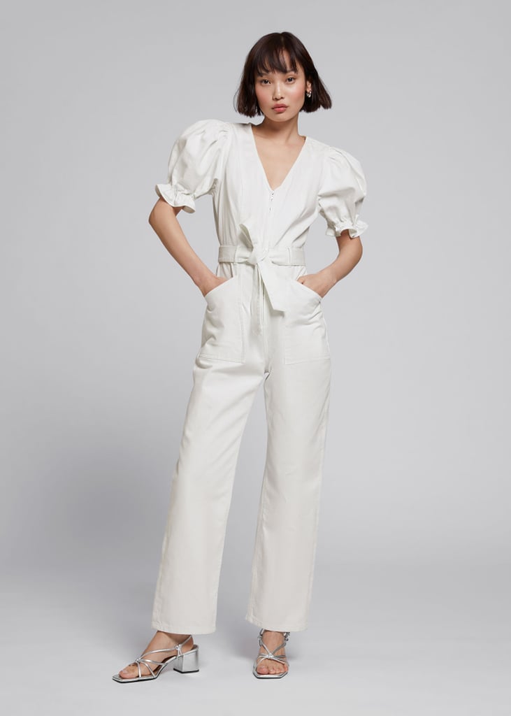 A Puff-Sleeve Jumpsuit