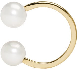 You can't go wrong with pearls. Catch everyone's eye in this Sophie Bille Brahe Gold Pearl Emma Deux Ear Cuff ($590).