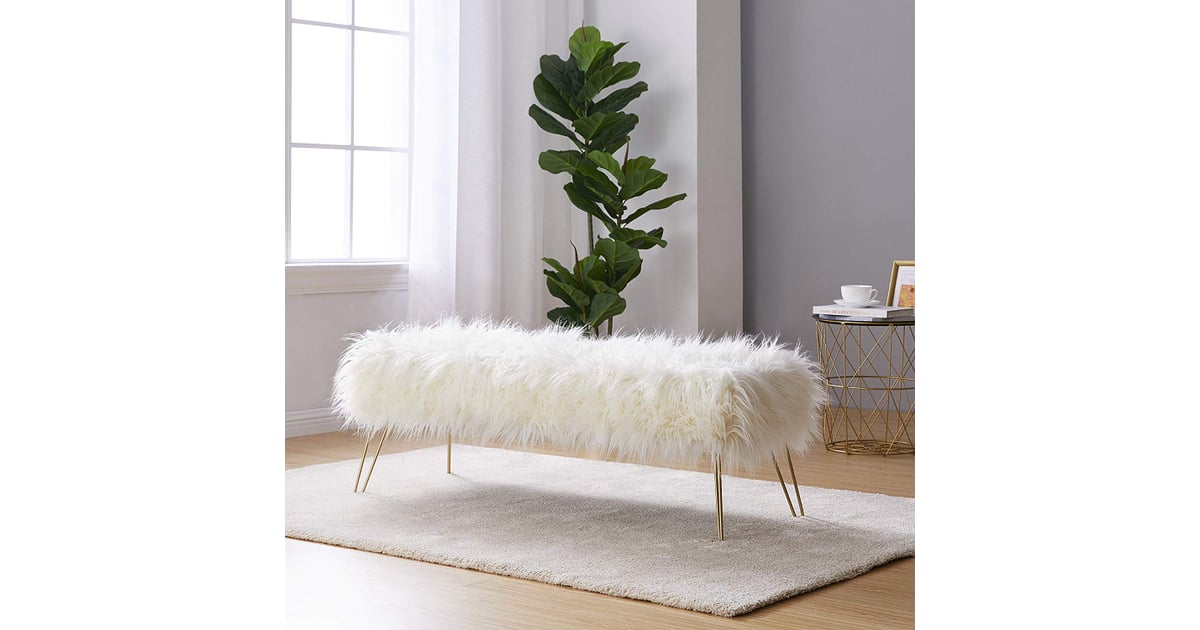 Ornavo Home Modern Contemporary Faux Fur Bench | The Most ...