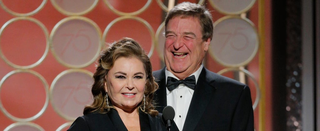 John Goodman and Roseanne Barr at 2018 Golden Globes