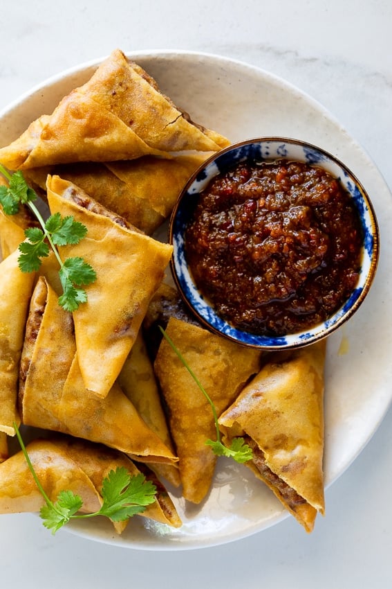 Spicy Chicken Samosas