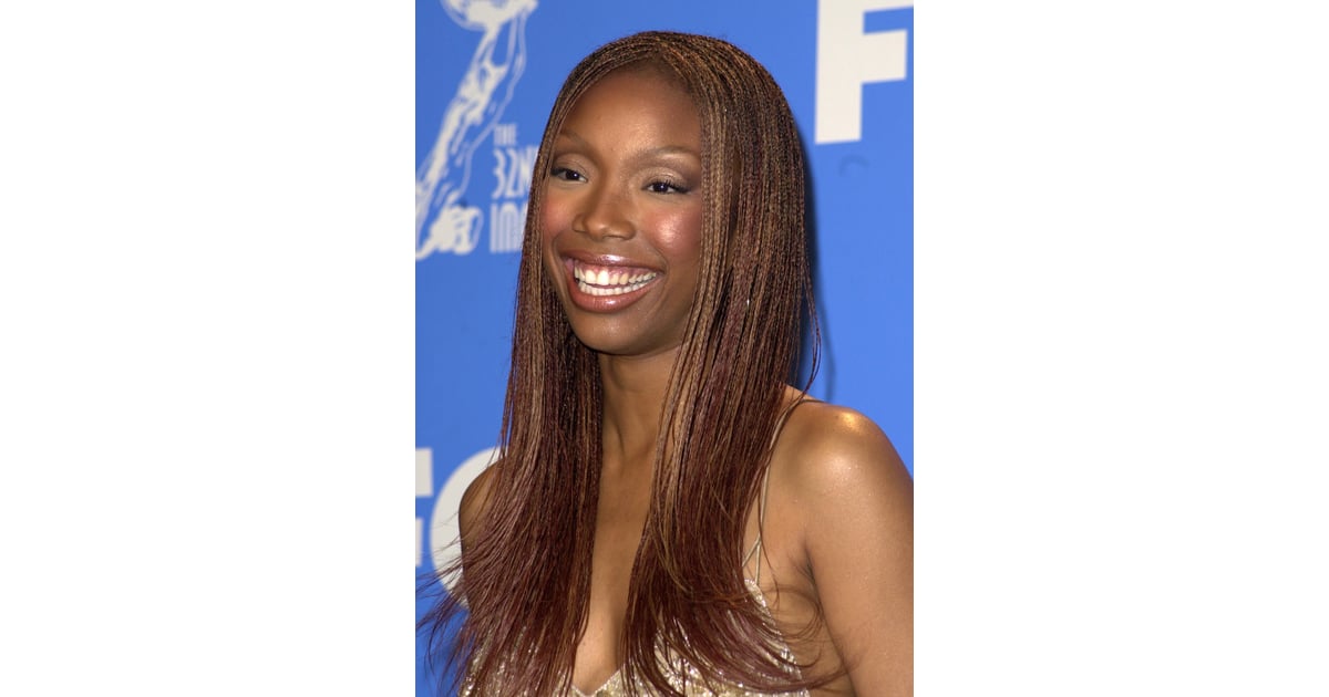 Brandys Light Brown Microbraids At The Naacp Image Awards In 2001 Brandys Evolution Of