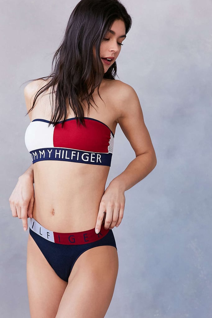 Tommy Hilfiger Seamless Bandeau Bralette ($28) and Logo Panties ($20)