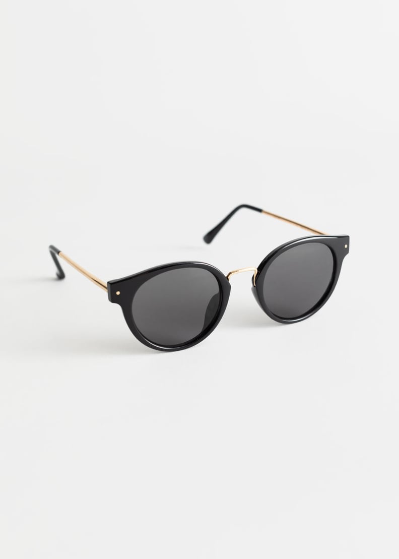 & Other Stories Rounded Gold Bridge Sunglasses