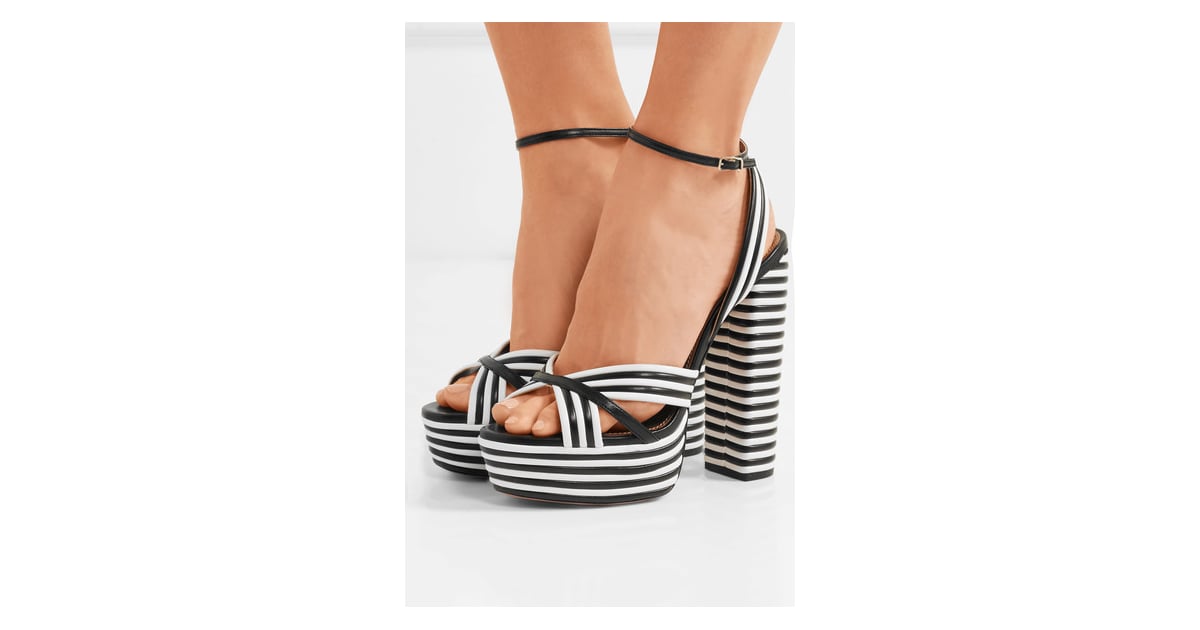 Aquazzura Sundance Striped Leather Platform Sandals The 19 Hottest Heels Of 18 Will Get You In The Mood To Shop Popsugar Fashion Photo 5