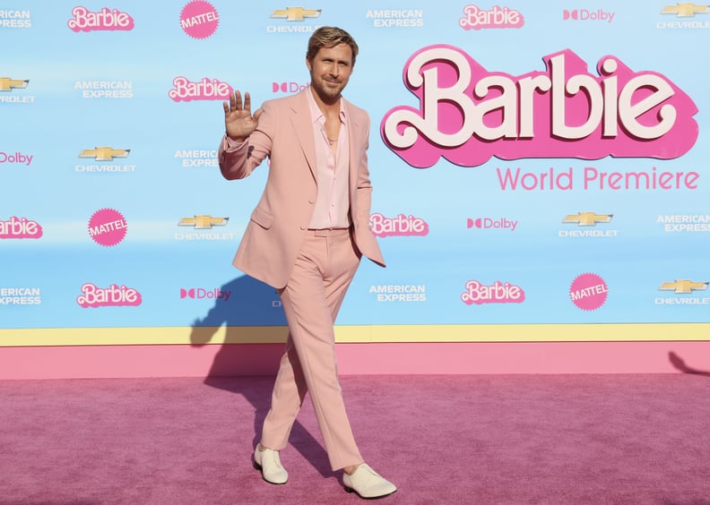 Ryan Gosling's E Necklace For Eva Mendes at Barbie Premiere | POPSUGAR Fashion