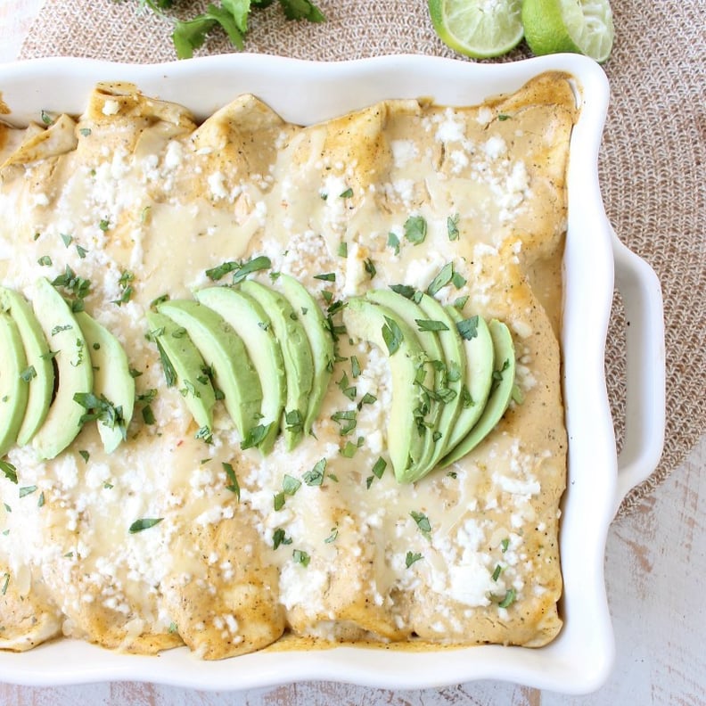 Cheesy Avocado and Corn Enchiladas