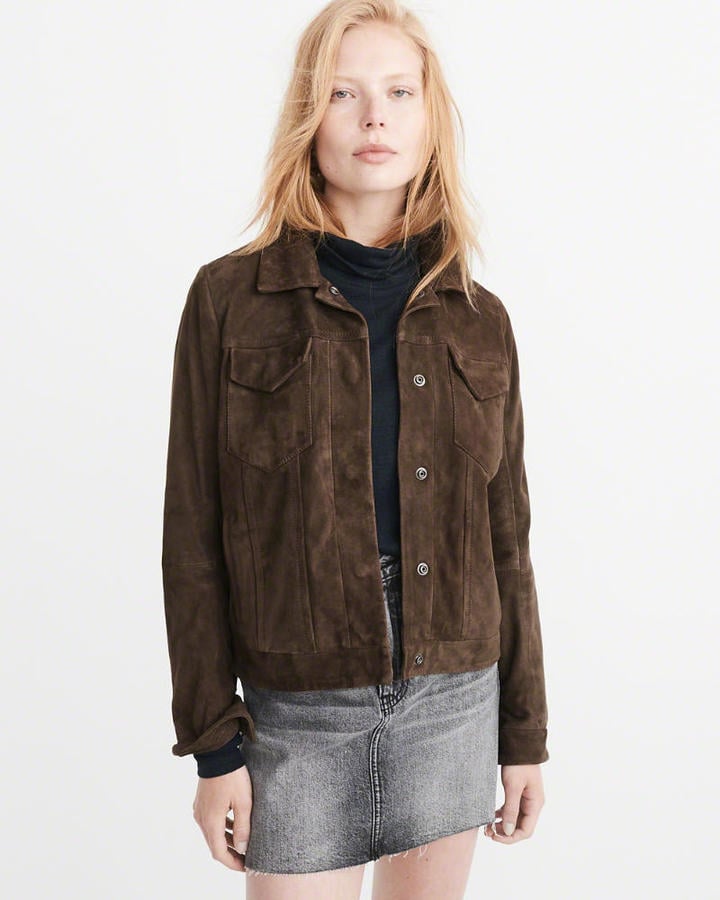 suede trucker jacket womens