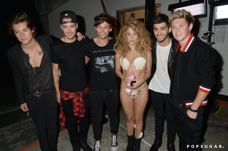 2013: Lady Gaga Posed Backstage With One Direction