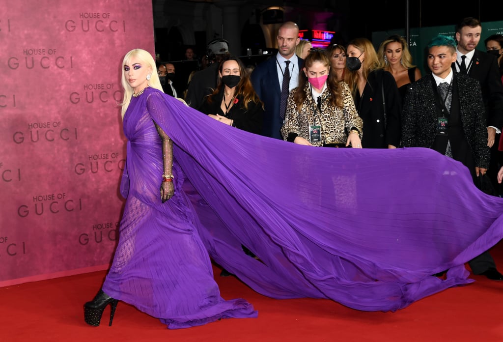 Lady Gaga's Purple Gown at the House of Gucci UK Premiere