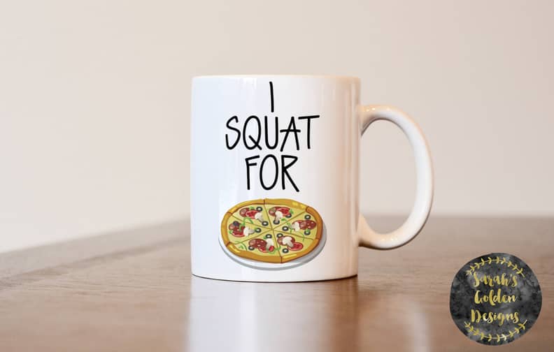 Casitika Fitness Mugs for Women and Men. I Love Burpees. 11 oz Workout  Coffee Mug. Funny Gym Work Out Cup for Exercise Lovers.