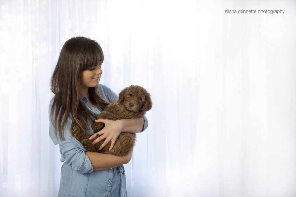 Newborn Photo Shoot Spoof With Puppy