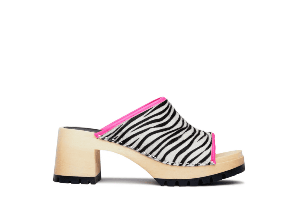 Swedish Hasbeens Zebra Clog