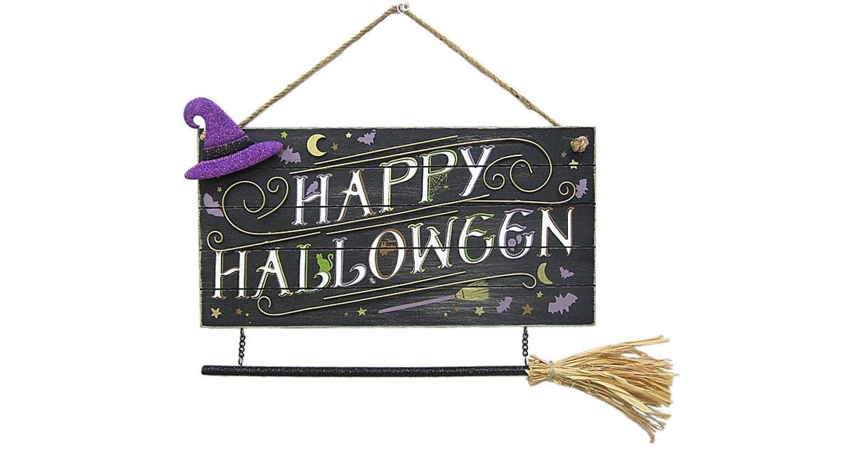 Celebrate Halloween Together Witch Broom Wall Decor Halloween Decor