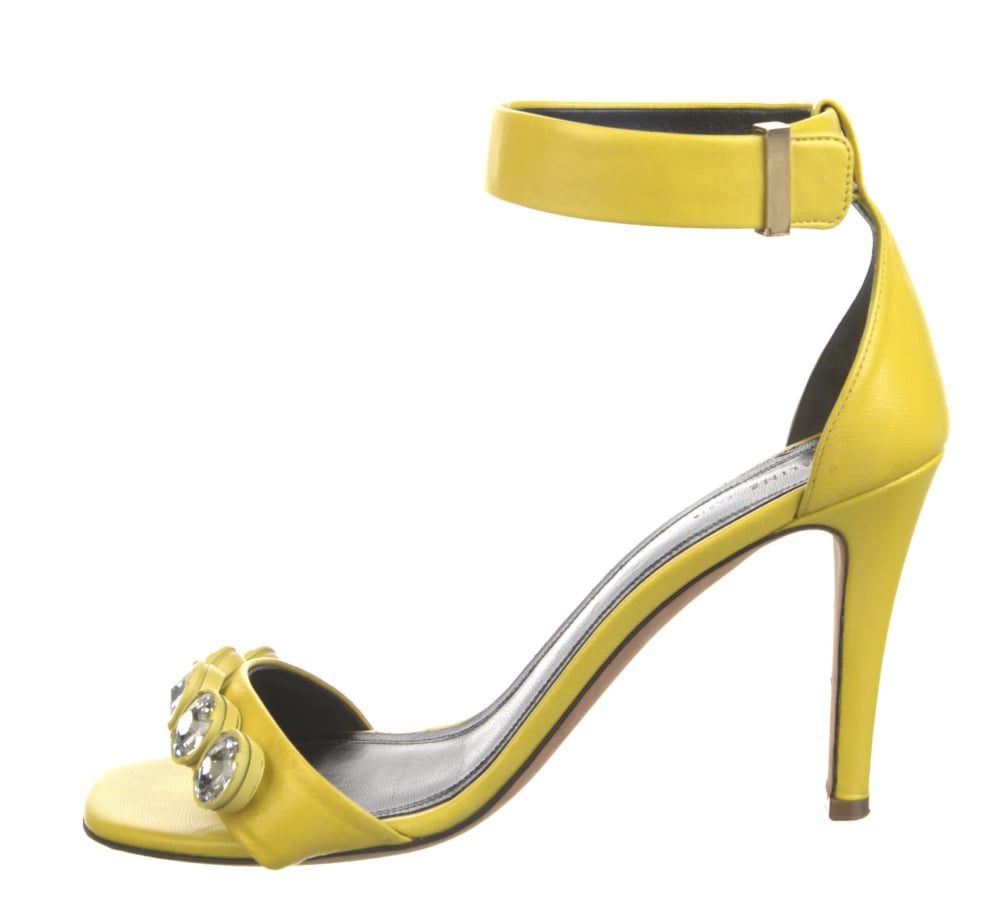 Celine Leather Crystal Embellishments Sandals