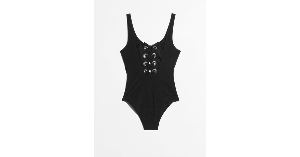 And Other Stories Lace Up Swimsuit Swimsuits For Big Hips POPSUGAR