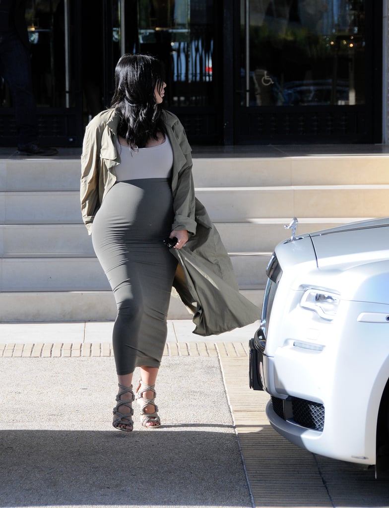 Kim Kardashian Baby Bump LA Pictures August 2015