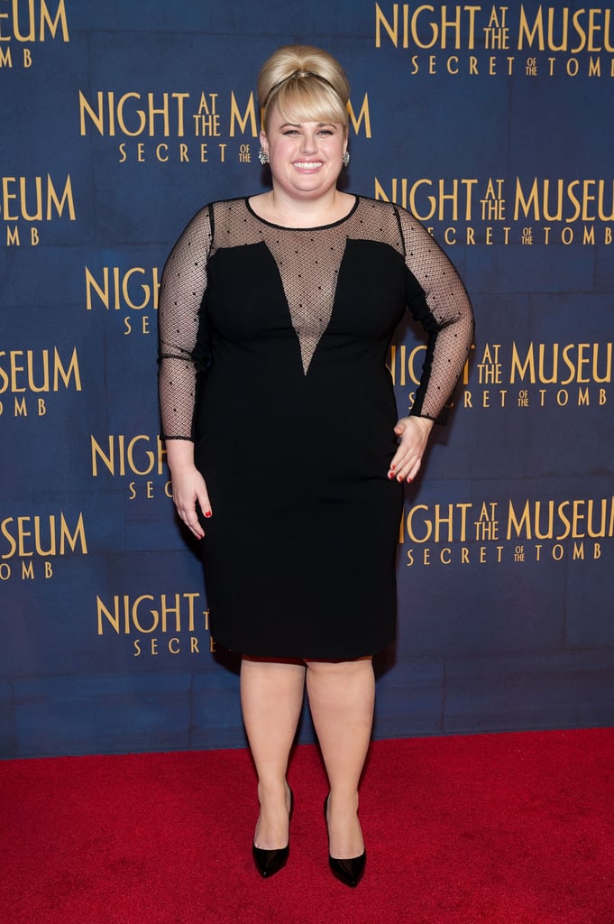 This ain't your average LBD. Rebel always brings the right amount of sexy on the red carpet, like she did with this sheer, long-sleeved dress.