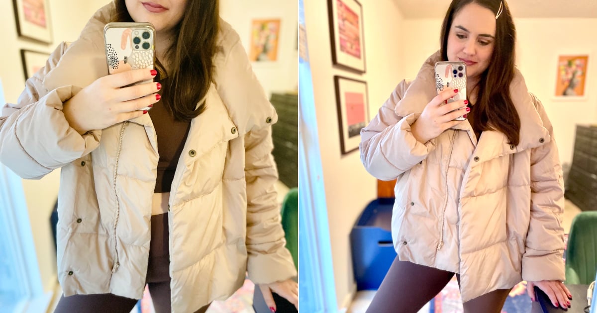 Old Navy Double Breasted Puffer Jacket Editor Review POPSUGAR