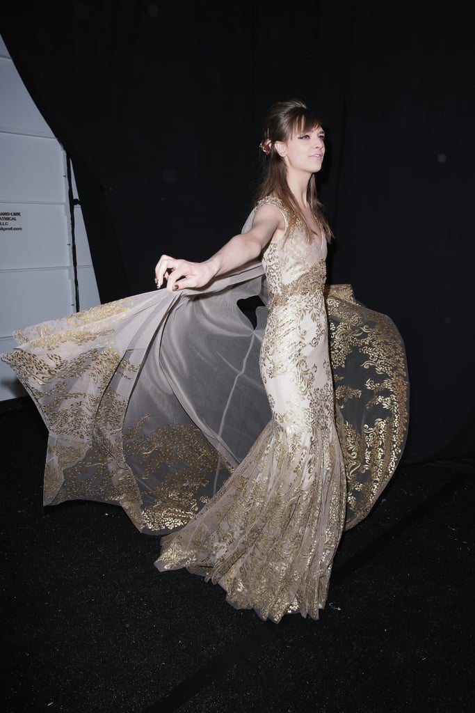 Backstage at Badgley Mischka