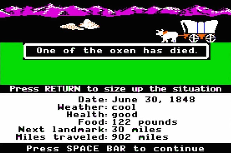 Dying wasn't just limited to members of your party — oxen could die too.