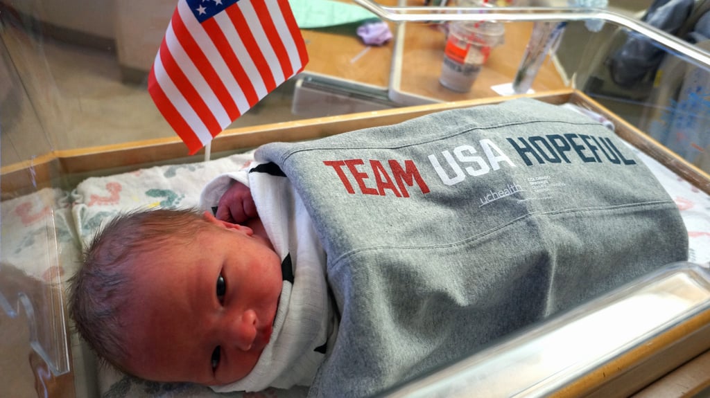 Team USA Hopeful Burp Cloths on Babies Born During Olympics