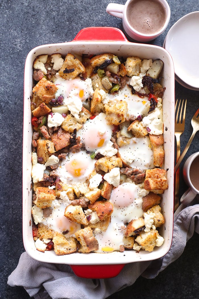 Spicy Italian Sausage Breakfast Casserole