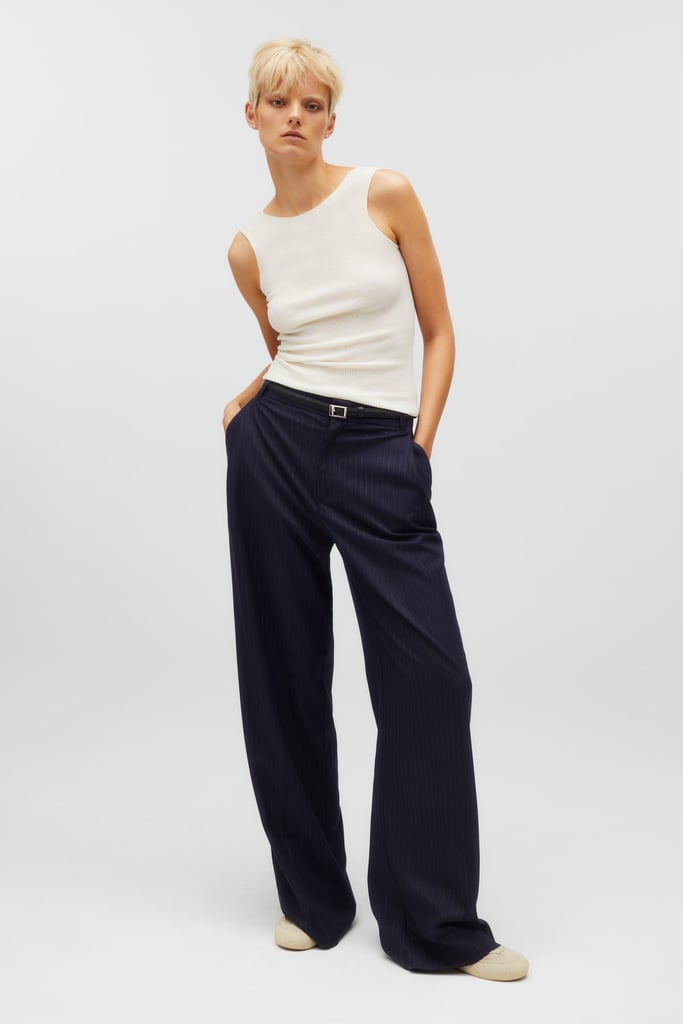 A Classic Outfit: Kaia x Zara Pinstripe Trousers and Wool Blend Top