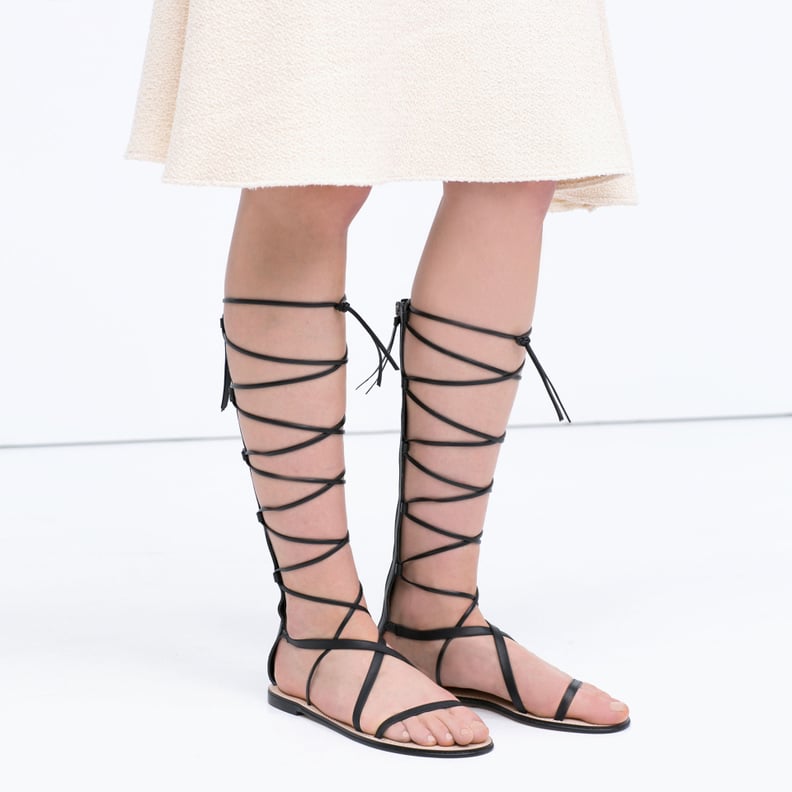 Zara Knee-High Gladiator Sandals