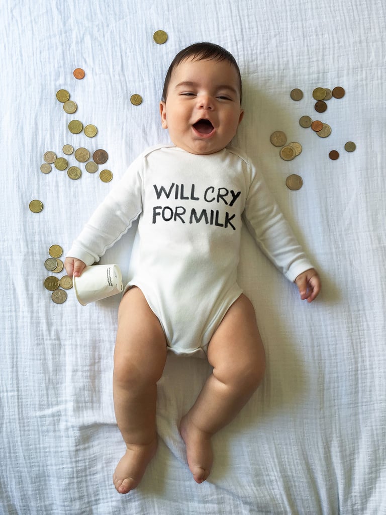 Mom's Weekly Photo Shoot of Punny Onesies