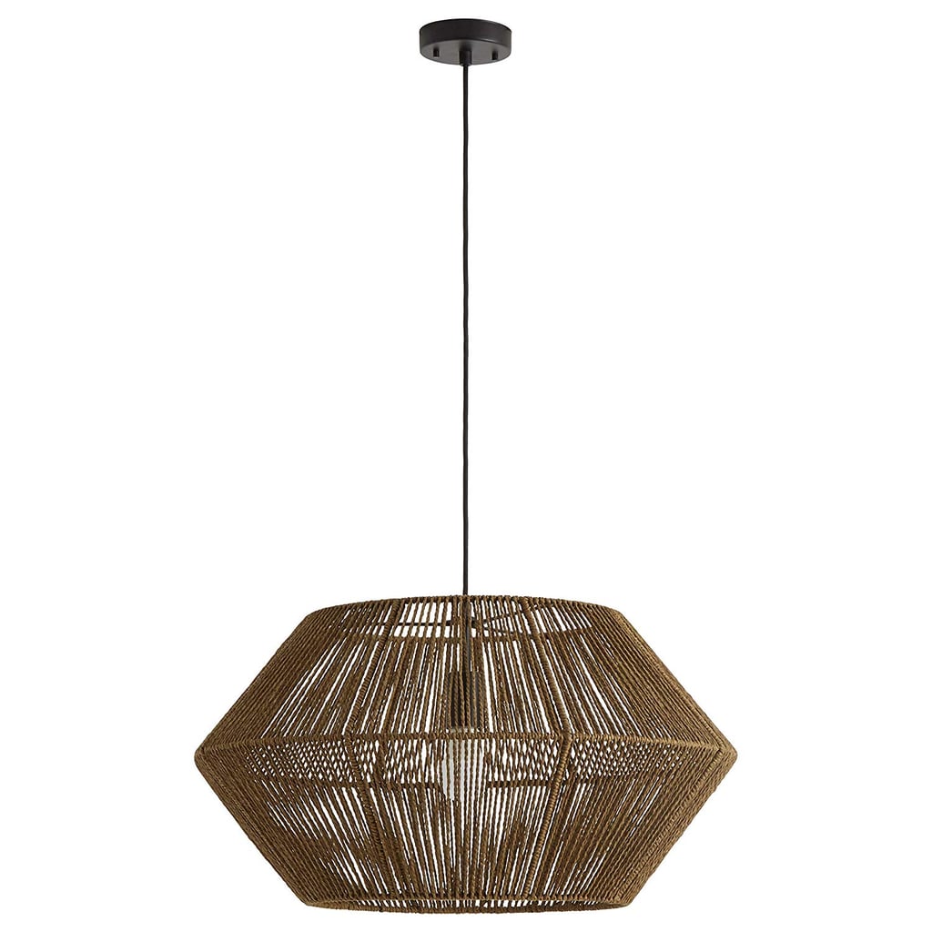 Rivet Rustic Natural Material Construction Pendant Light