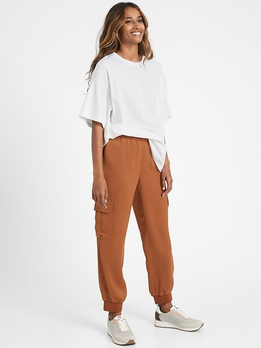 Banana Republic Satin Cargo Jogger