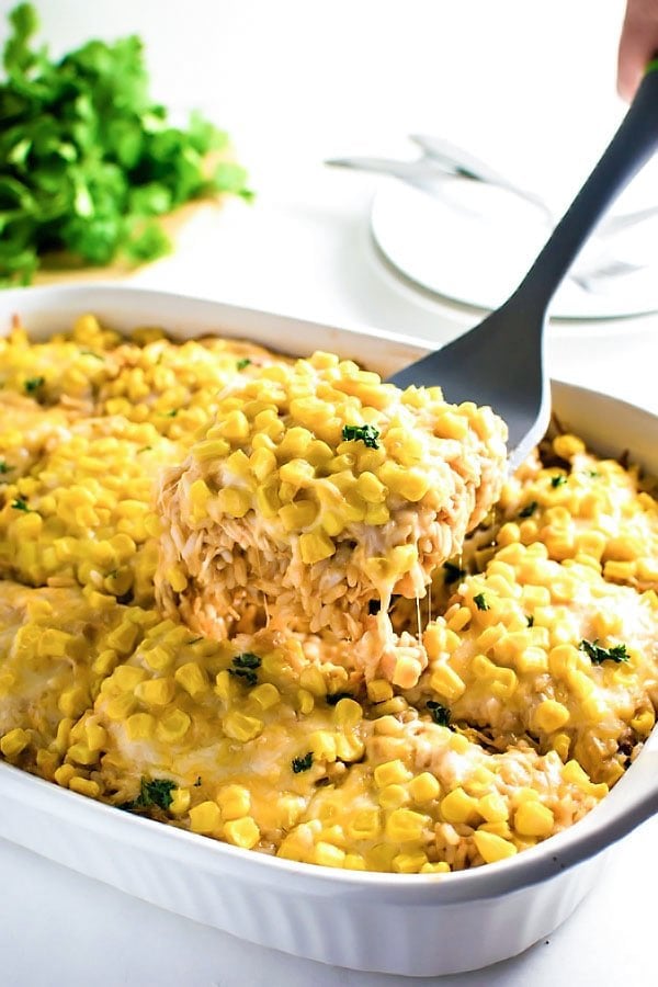 Chicken Enchilada Rice Casserole