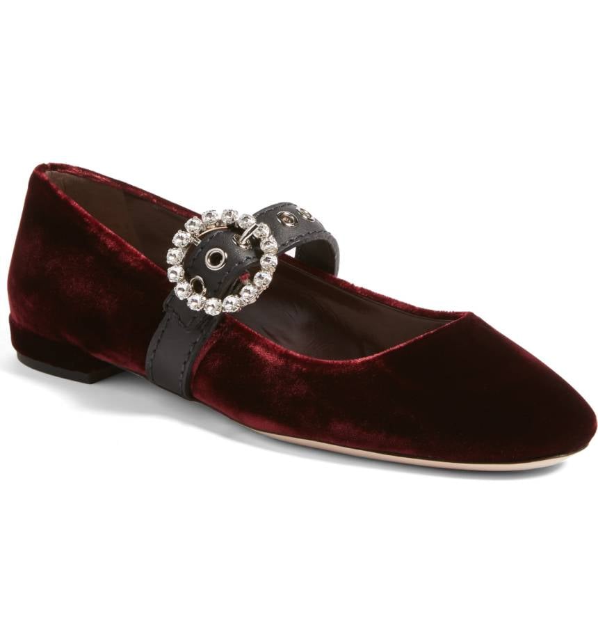 Miu Miu Buckle Ballet Flat