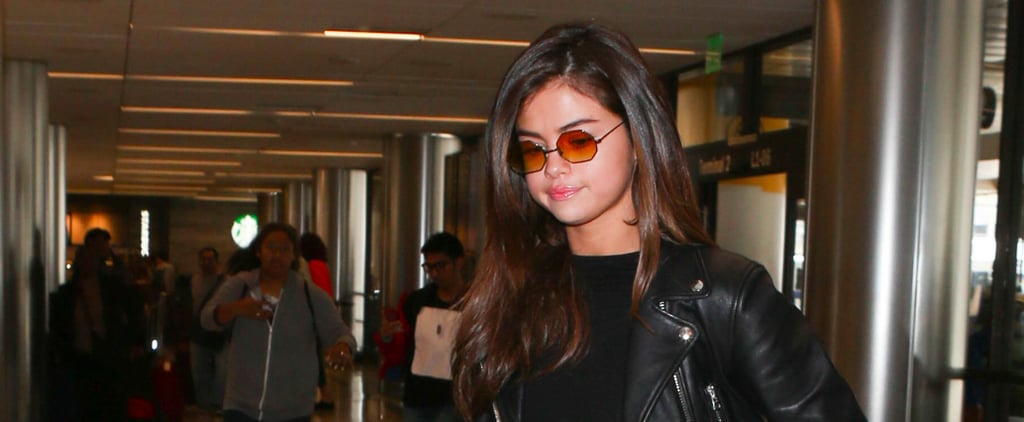 Selena Gomez All-Black Airport Outfit