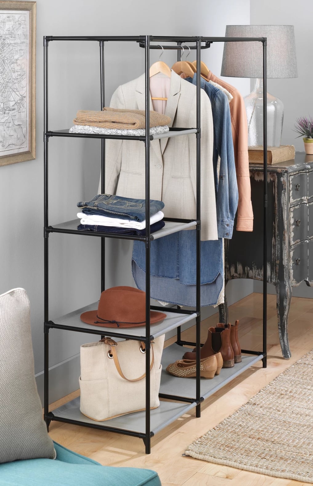 Whitmor freestanding clearance closet wardrobe instructions