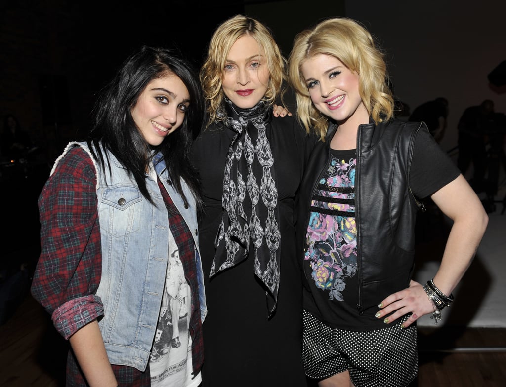 In Material Girl with Madonna and Kelly Osbourne at a Material Girl photo shoot in New York City in 2011.