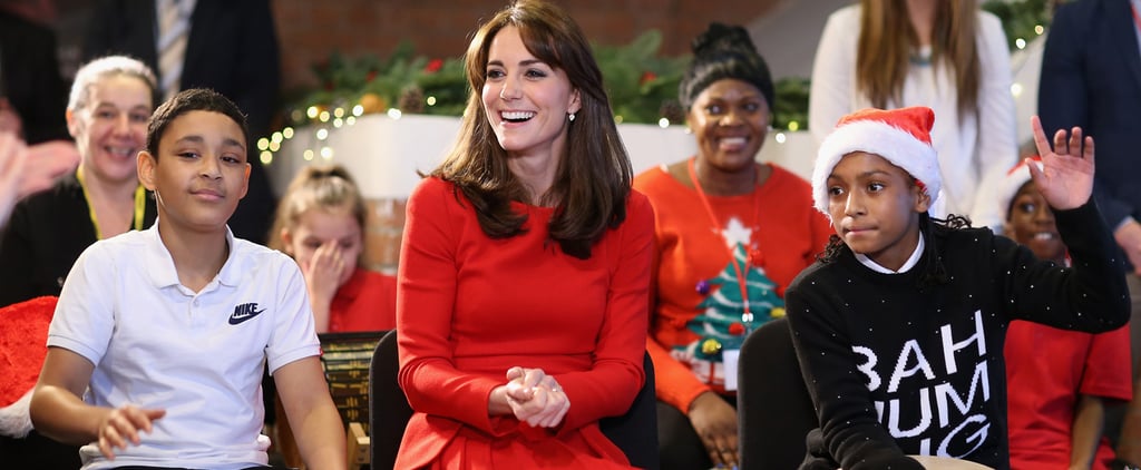 Kate Middleton Wearing Red Alexander McQueen Dress