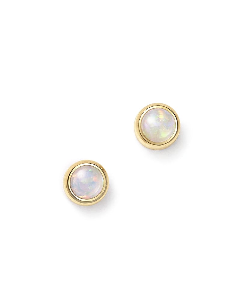 Zoë Chicco 14K Yellow Gold and Opal Bezel Stud Earrings