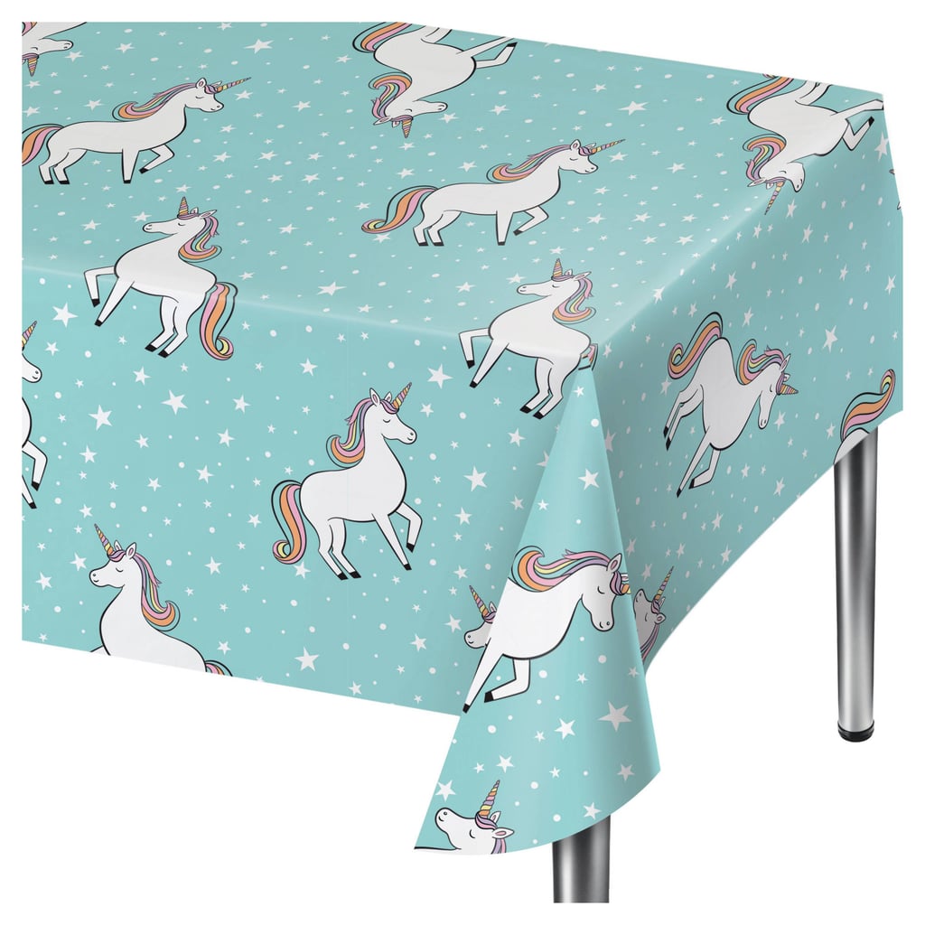 Spritz Unicorn Blue Disposable Tablecloth ($3)