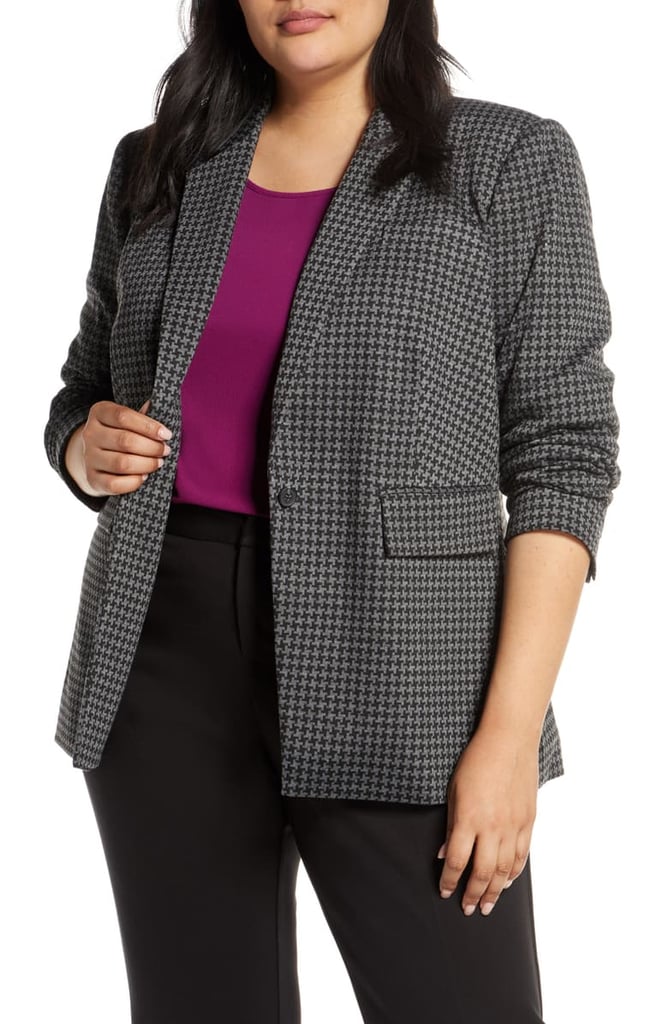 Vince Camuto Houndstooth Ponte Blazer