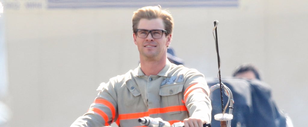 Chris Hemsworth on Ghostbusters Set