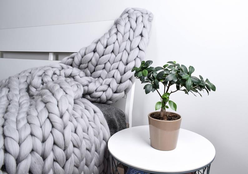 For Cozy Vibes: Chunky Knit Blanket