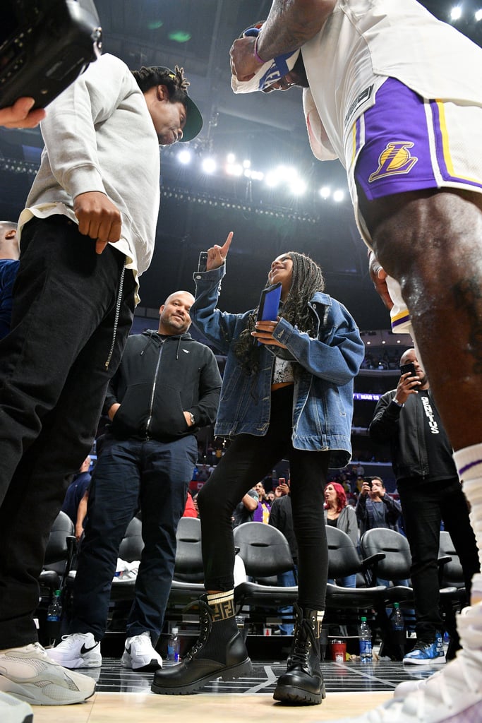 Watch Blue Ivy Meet LeBron James at the Lakers Game