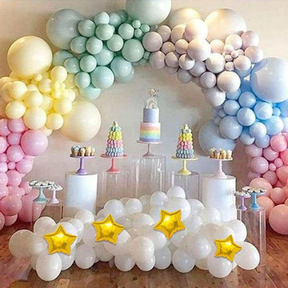 pastel rainbow balloon arch kit
