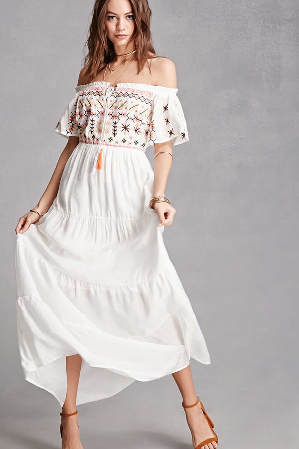 forever 21 embroidered maxi dress