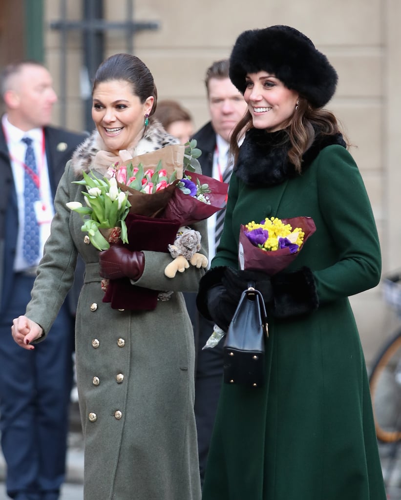 January: Kate met up with the Swedish royals.