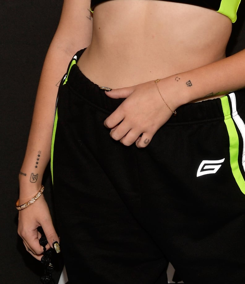 Noah Cyrus's "07" Tattoo and Smiley Tattoo