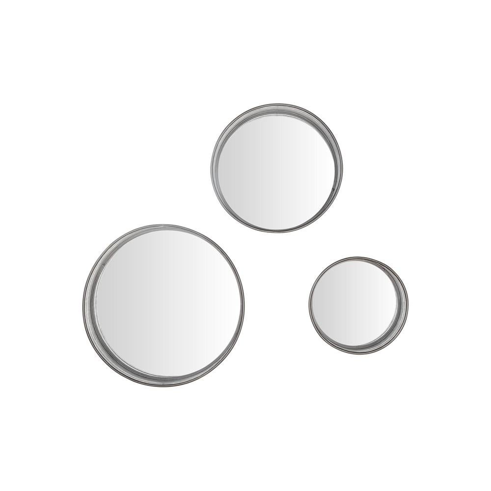 StyleWell Round Framed Galvanized Metal Accent Mirror