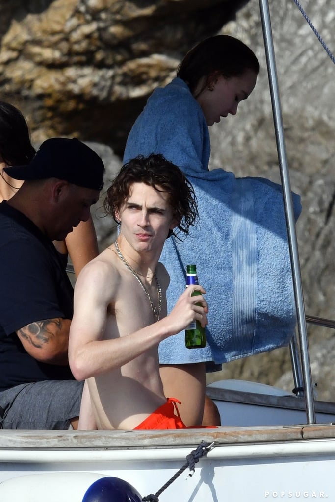 Timothée Chalamet and Lily-Rose Depp Kiss on Boat Pictures